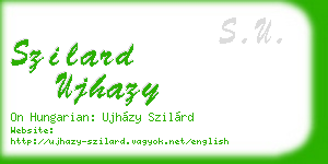 szilard ujhazy business card