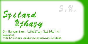 szilard ujhazy business card